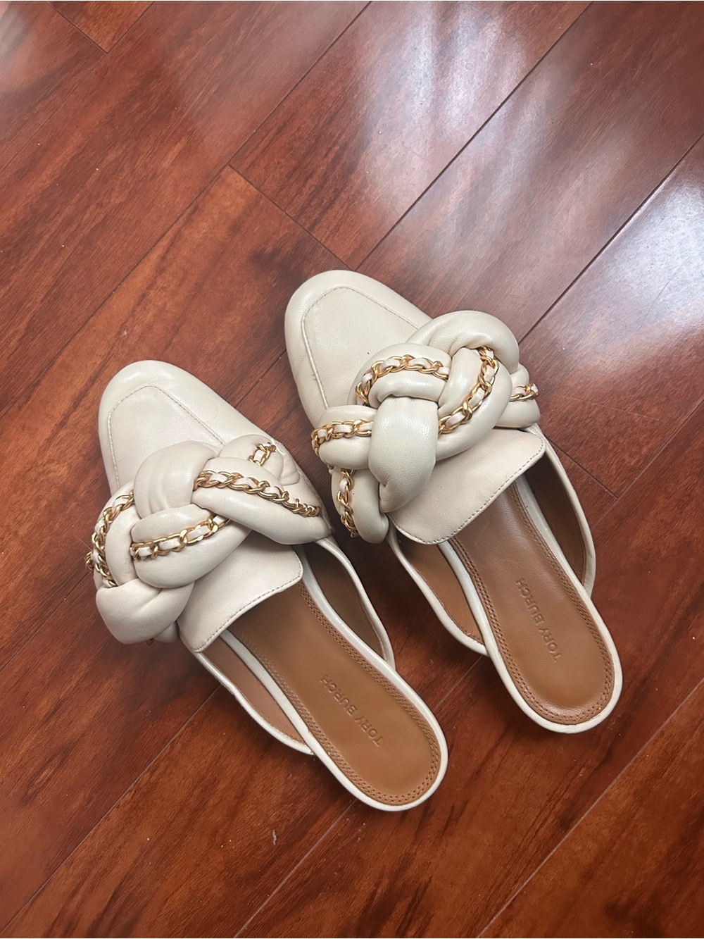 Tory Burch Braided Chain Slip-On Mules